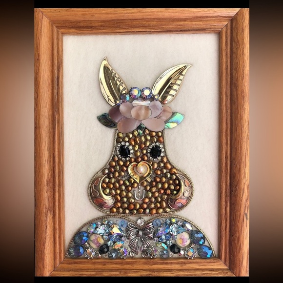 Vintage Jewelry Art Easter Rabbit - Picture 1 of 10